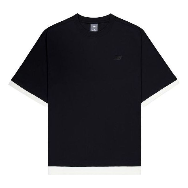 New Balance Small NB Logo Crewneck T-Shirt Asia Sizing 'Black' AMT42314-BK