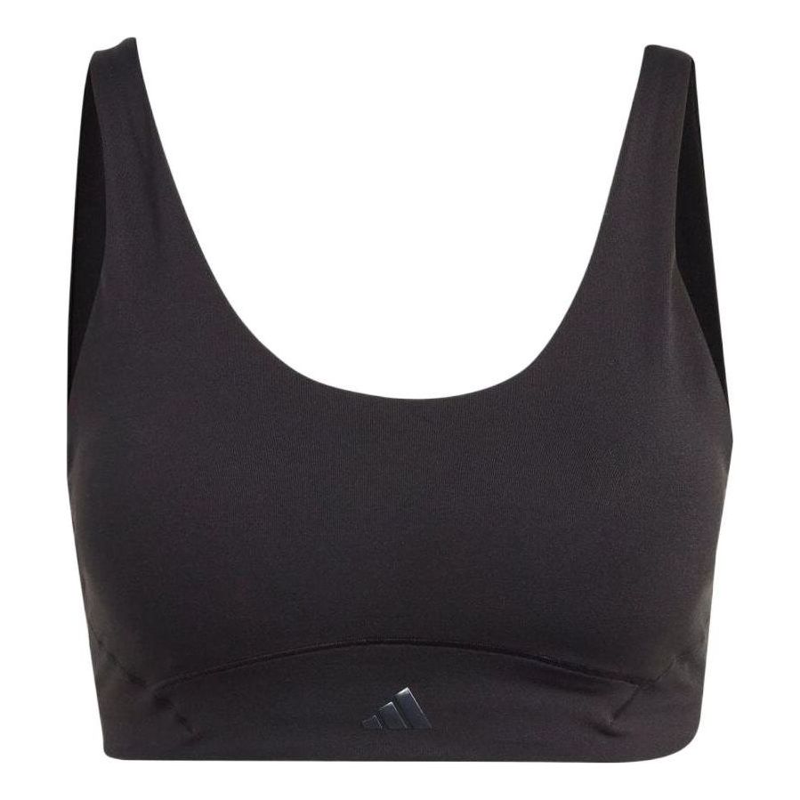 (WMNS) adidas CoreFlow Luxe Studio Medium-Support Bra Asia Sizing 'Black' HR3032