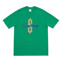 Supreme SS18 Diamonds Tee Green Diamond Printing Short Sleeve Unisex SS18-0187