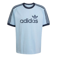 adidas Premium Knitted T-Shirt Asia Sizing 'Clear Sky' JN5557