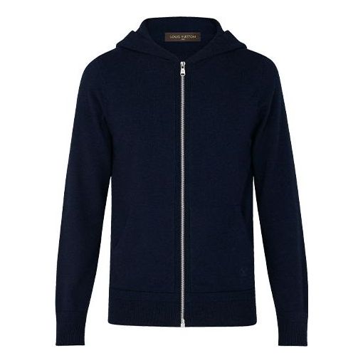 Men's LOUIS VUITTON FW21 Solid Color Zipper Blue 1A31S0