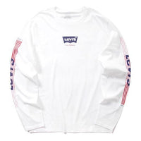 Men's Levis Stripe Alphabet Logo Long Sleeves White 22538-0043