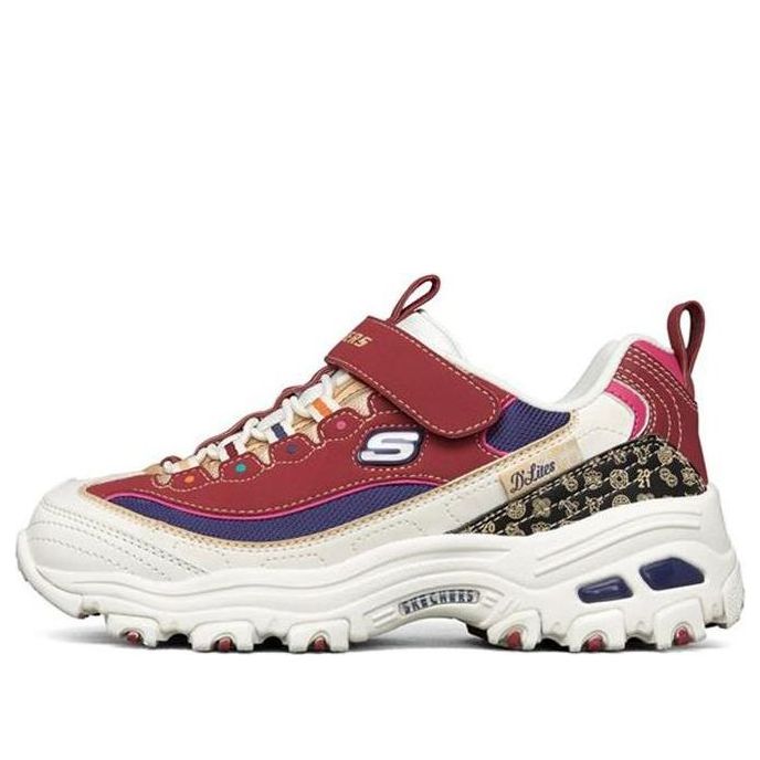 (GS) Skechers D Lites Low Top Running Shoes Red/White/Black 302520L-MULT