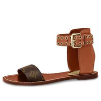 (WMNS) LOUIS VUITTON shoes Passenger flat sandals 'Brown' 1A63ZX