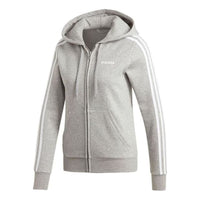 (WMNS) adidas 3-Stripes Fleece Hoodie Asia Sizing 'Grey' EI0683