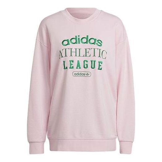(WMNS) adidas Retro Luxury Crew Sweatshirt 'Pink' HL0043