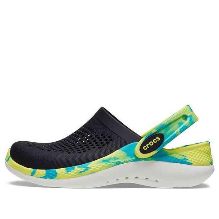 (GS) Crocs LiteRide 360 Marbled Clogs 'Black Green Aqua' 207668-0C4