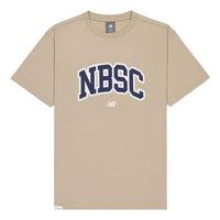New Balance Big NBSC Graphic T-Shirt Asia Sizing 'Beige Navy' AMT42322-SOT