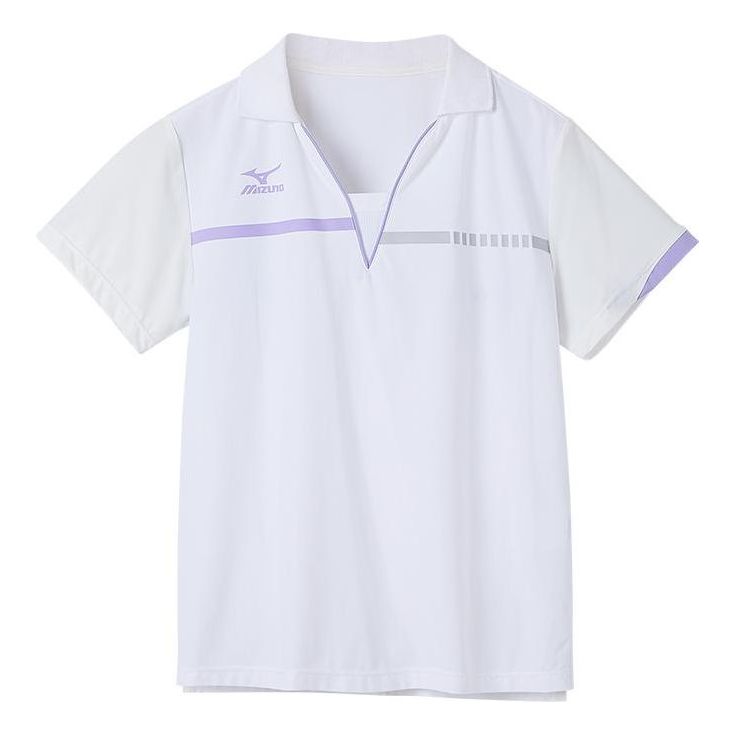 (GS) Mizuno Graphic Polo Shirt 'White' T1243