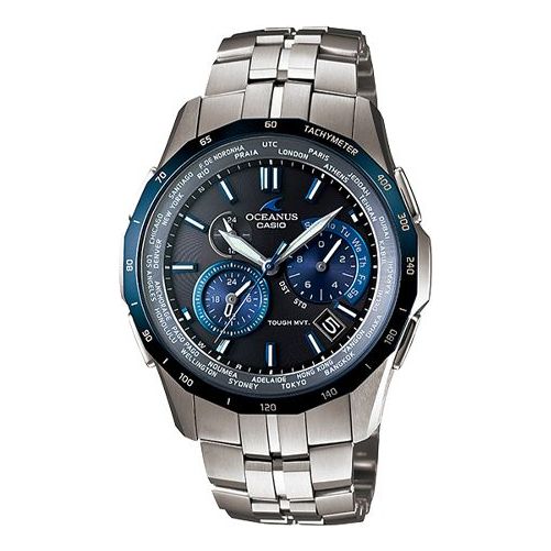 CASIO Solar Powered BlackBlue Dial BlackBlue Dial Mens BlackBlue Analog OCW-S1400D-2A