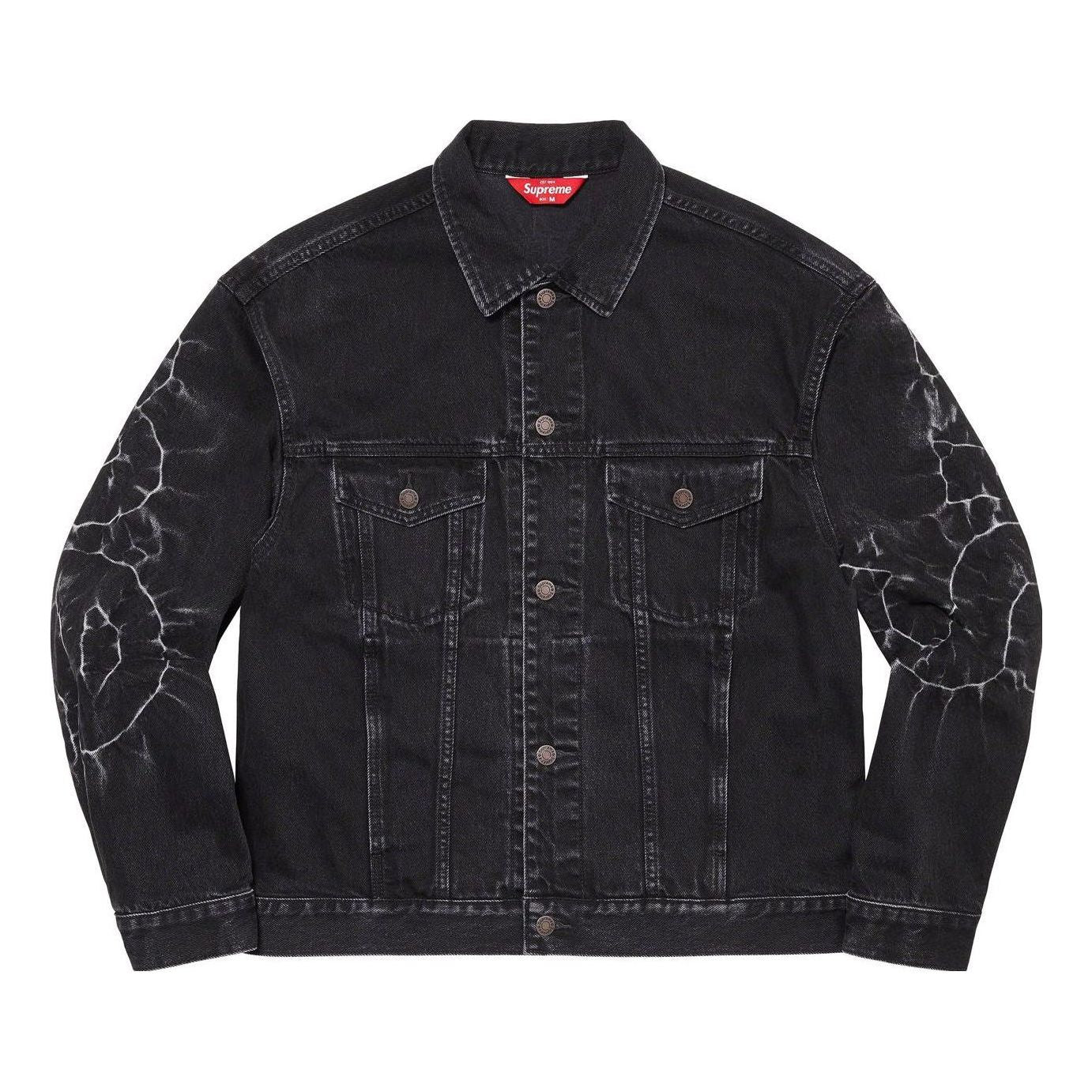 Supreme Shibori Denim Trucker Jacket 'Black White' SUP-SS23-014