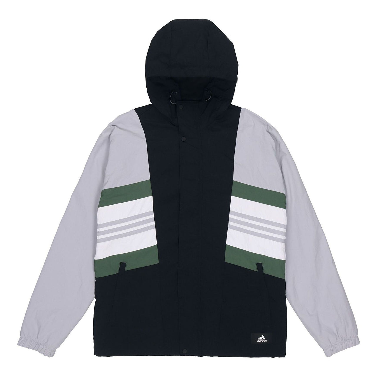 adidas UB JKT CB Fleece Lined Stay Warm Sports Woven Hooded Jacket Silver Gray GU1739