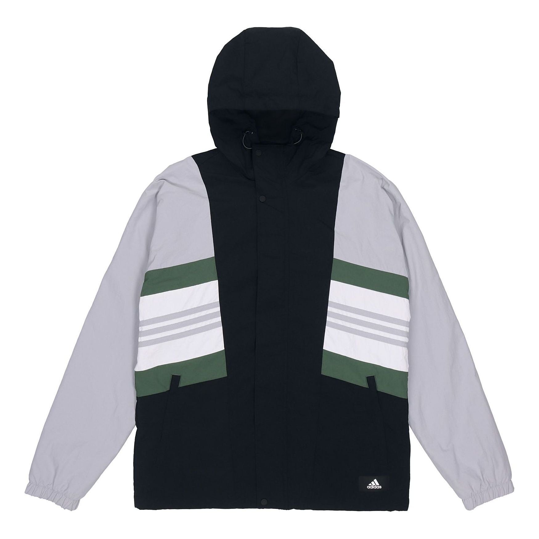 adidas UB JKT CB Fleece Lined Stay Warm Sports Woven Hooded Jacket Silver Gray GU1739
