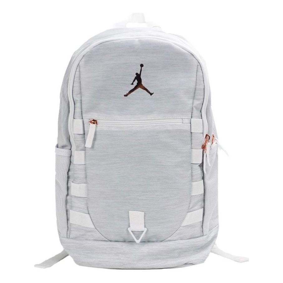 Jordan Athletic Large Capacity Zipper Laptop Bag Schoolbag Backpack Large Unisex White  Grey FB1766-106