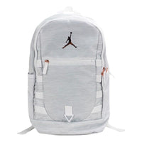 Jordan Athletic Large Capacity Zipper Laptop Bag Schoolbag Backpack Large Unisex White  Grey FB1766-106