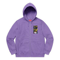 Supreme FW19 Week 13 Disturbed Zip Up Hooded Sweatshirt Light Violet SUP-FW19-10686