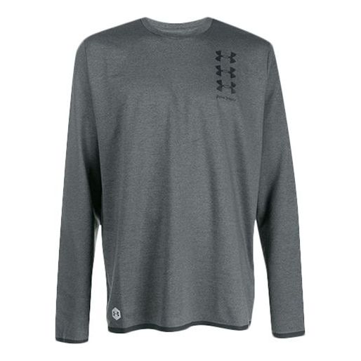 Men's PALM ANGELS Round Neck Long Sleeves Gray PMAB015S19590071-0710