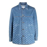 Off-White Gradient Denim Long Sleeves Shirt Blue OMYD040S22DEN0024901