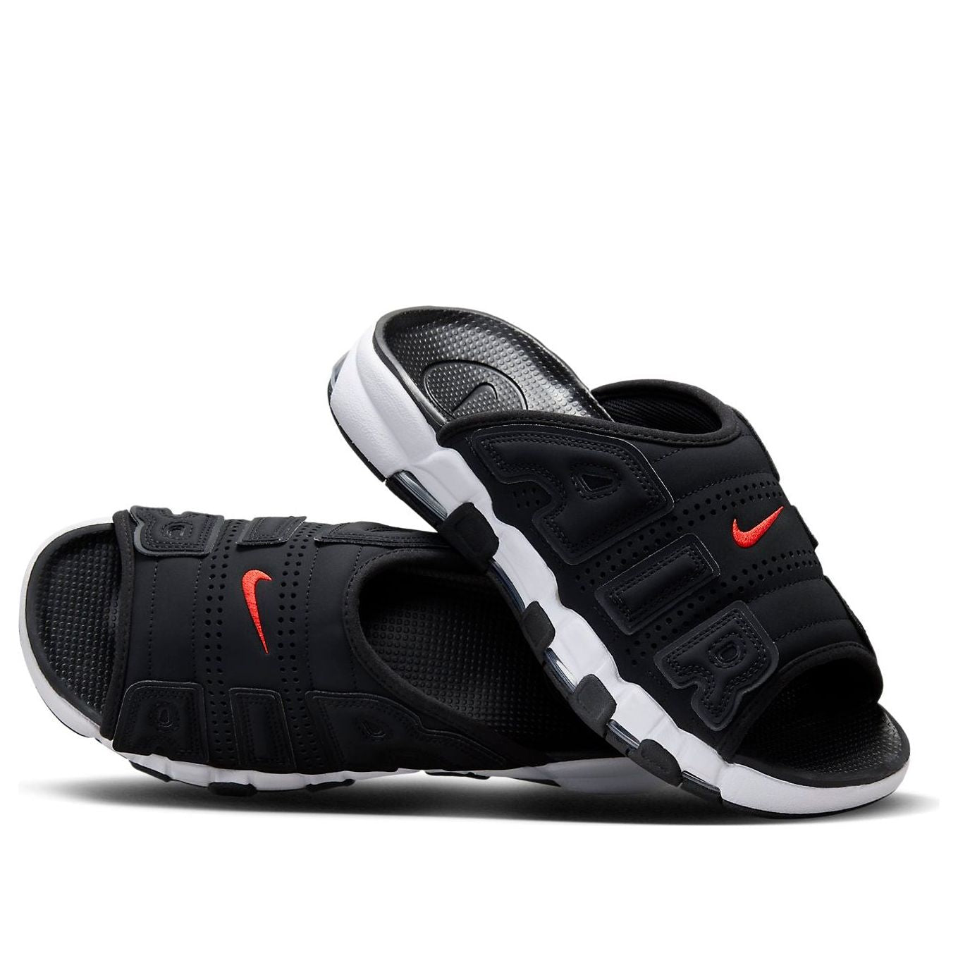 Nike Air More Uptempo Slide 'Black White Red' FJ2708-001
