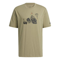 adidas Jump Gfx Ss T Cartoon Pattern Round Neck Sports Short Sleeve Green H20796