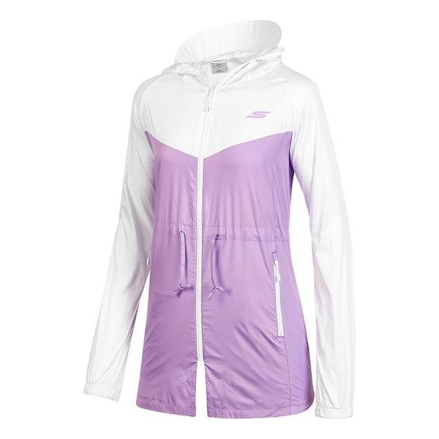 (WMNS) Skechers Sports Jacket 'Purple White' P221W027
