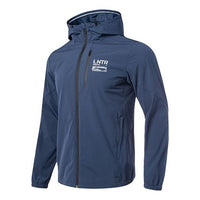 Li-Ning Training Series Alphabet Printing Sports Hooded Jacket Blue AFDQ353-3