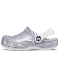 (GS) Crocs Classic Glitter Sandals 'Silver White' 206993-94S
