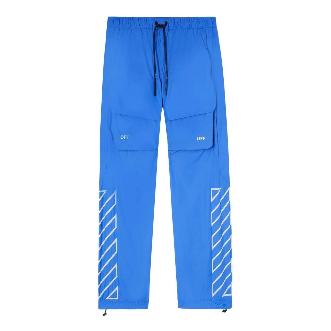 Men's Off-White SS22 Printing Lacing Casual Pants/Trousers Blue OMVG019S22FAB0014501