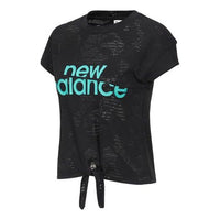 (WMNS) New Balance Quick Dry Breathable Round Neck Short Sleeve Black T-Shirt WT11154-BK