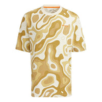 adidas neo M Cg T1 Camouflage Full Print Loose Sports Short Sleeve Yellow HE7938