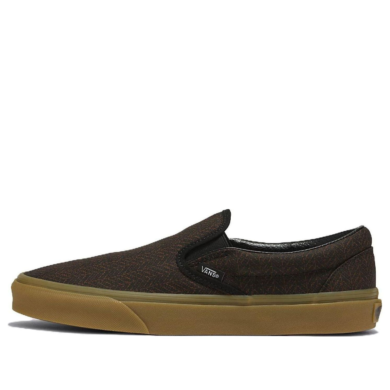 Vans Classic Slip-On Herringbone Shoes 'Black Tan' VN000BVZYS8