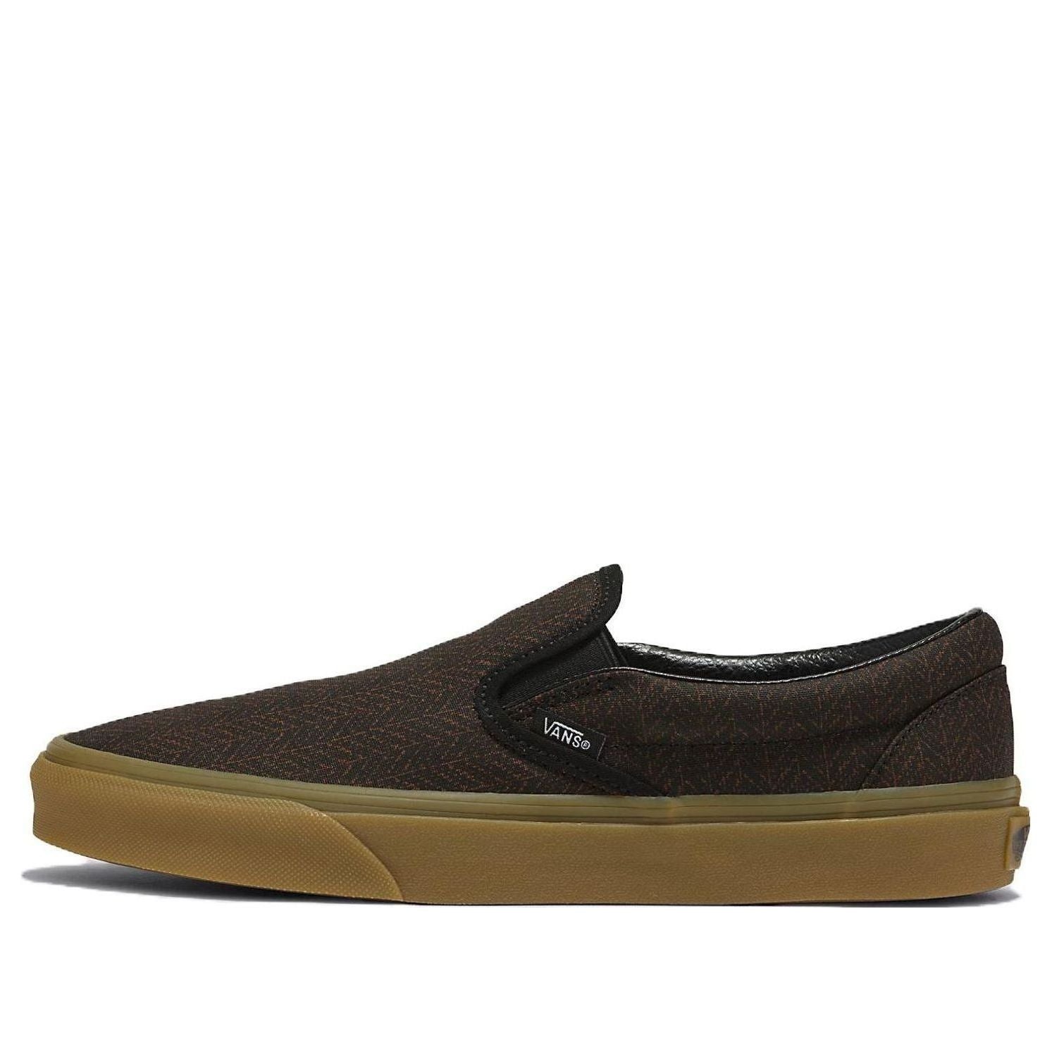 Vans Classic Slip-On Herringbone Shoes 'Black Tan' VN000BVZYS8