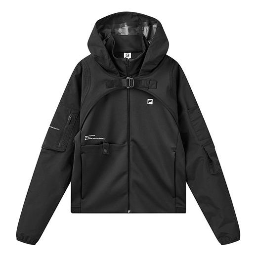 (WMNS) FILA Sports 2-Way hooded Jacket 'Black' A11W111704F-BK