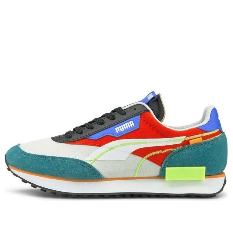 PUMA Unisex Future Rider Twofold Sd Running Shoes Green/Red/Black 381052-12