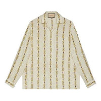 Gucci Interlocking G Horsebit Print Silk Shirt 'Ivory' 751446-ZANR7-9399