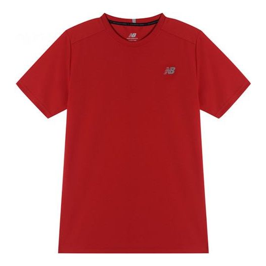 New Balance Men's New Balance Logo Alphabet Printing Sports Round Neck Red MT11205-REP