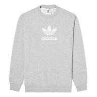 adidas originals Adicolour Premium Chest Logo Round Neck Pullover Gray FM9916