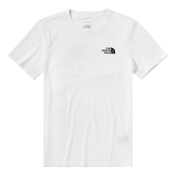 THE NORTH FACE TNF logo Short Sleeve Couple Style White 49AY-FN4