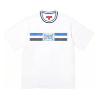 Supreme Warm Up Stripe S/S T-Shirt 'White Blue' SUP-SS24-141