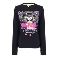 (WMNS) KENZO Embroidery Round-neck Swea Black F962SW7054XA-99