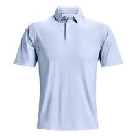 Men's Under Armour Luxe Casual Breathable Golf Sports Short Sleeve Polo Shirt Blue 1366250-438