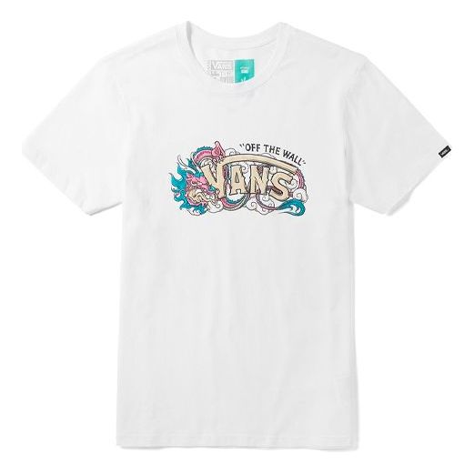 Men's Vans Pattern Printing Sports Short Sleeve White VN0A3ZNNWHT