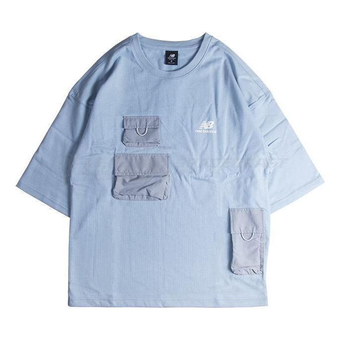 New Balance Casual Pocket Tee Asia Sizing 'Sky Blue' AMT22361-HAS