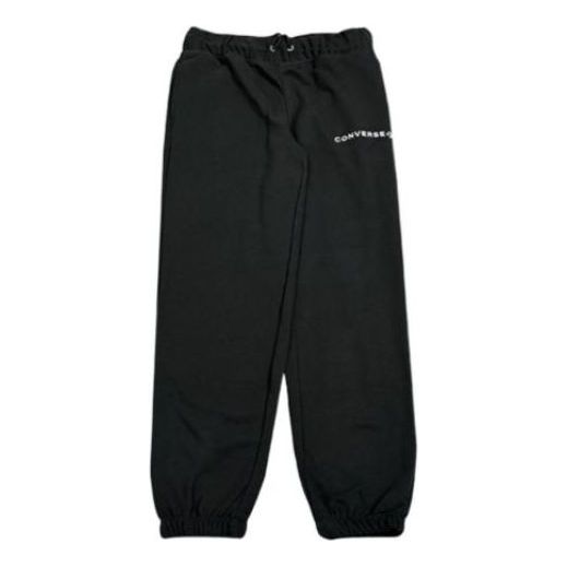 (WMNS) Converse Logo Sweatpants Asia Sizing 'Black' 10024730-A01
