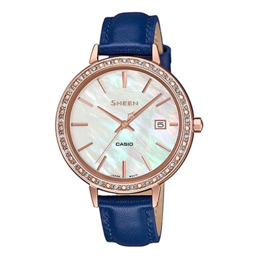 CASIO Female SHEEN Japan / South Korea Fashion Blue Analog SHE-4052PGL-7A