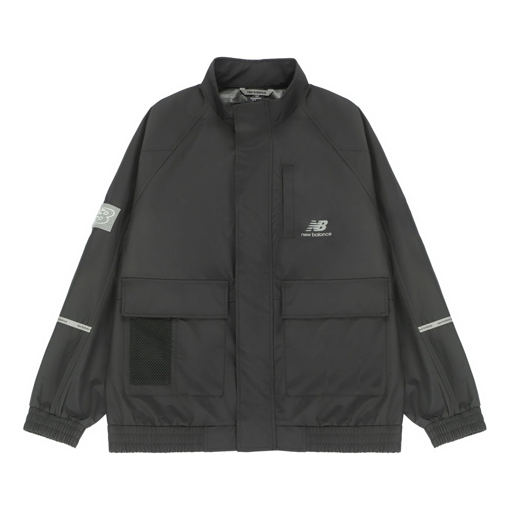New Balance Woven Stand Collar Jacket 'Black' AMJ21358-BK