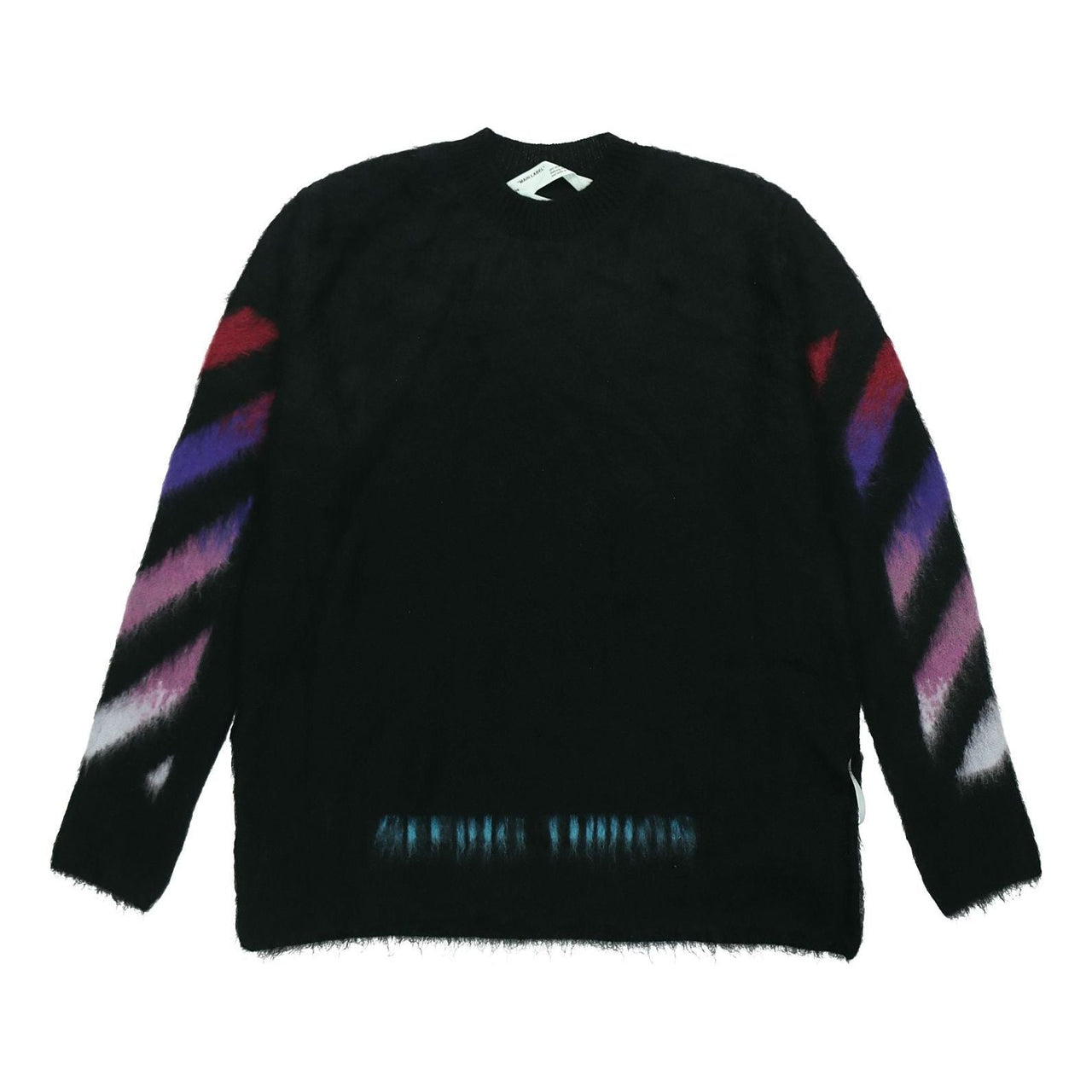 Off-White Gradient Mohair Sweater Men Black OMHA036F176500041024