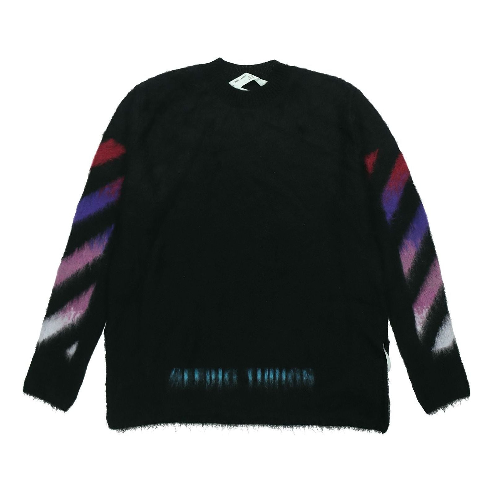 Off-White Gradient Mohair Sweater Men Black OMHA036F176500041024