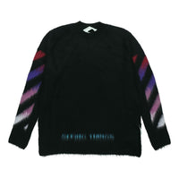 Off-White Gradient Mohair Sweater Men Black OMHA036F176500041024