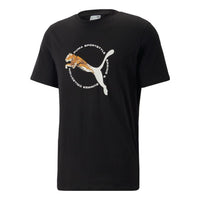 PUMA Real Cat Graphic T-Shirt 'Black' 622537-01